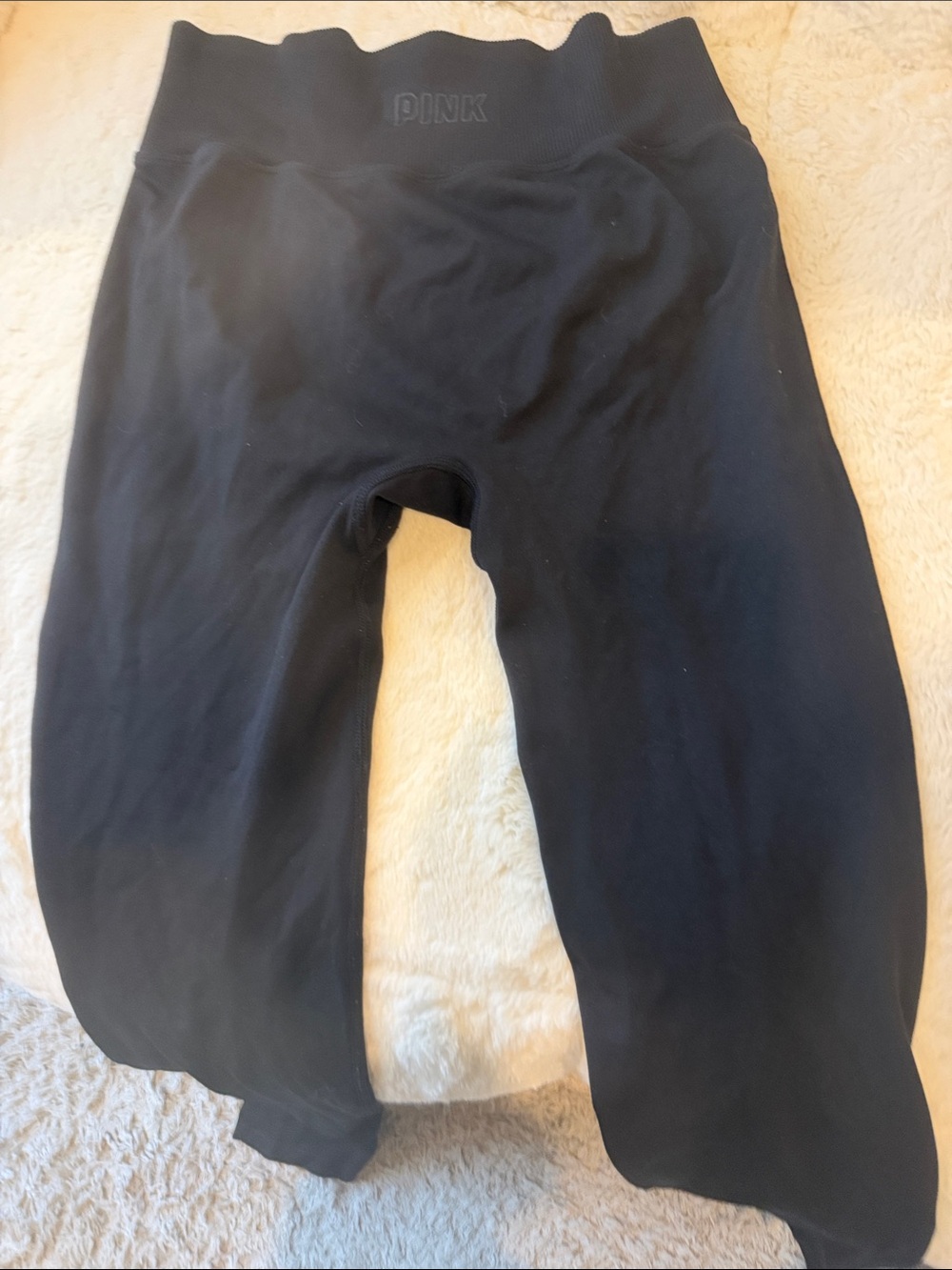 PINK Victoria's Secret Black Seamless High-Waist Leggings Women’s M - Picture 1 of 3